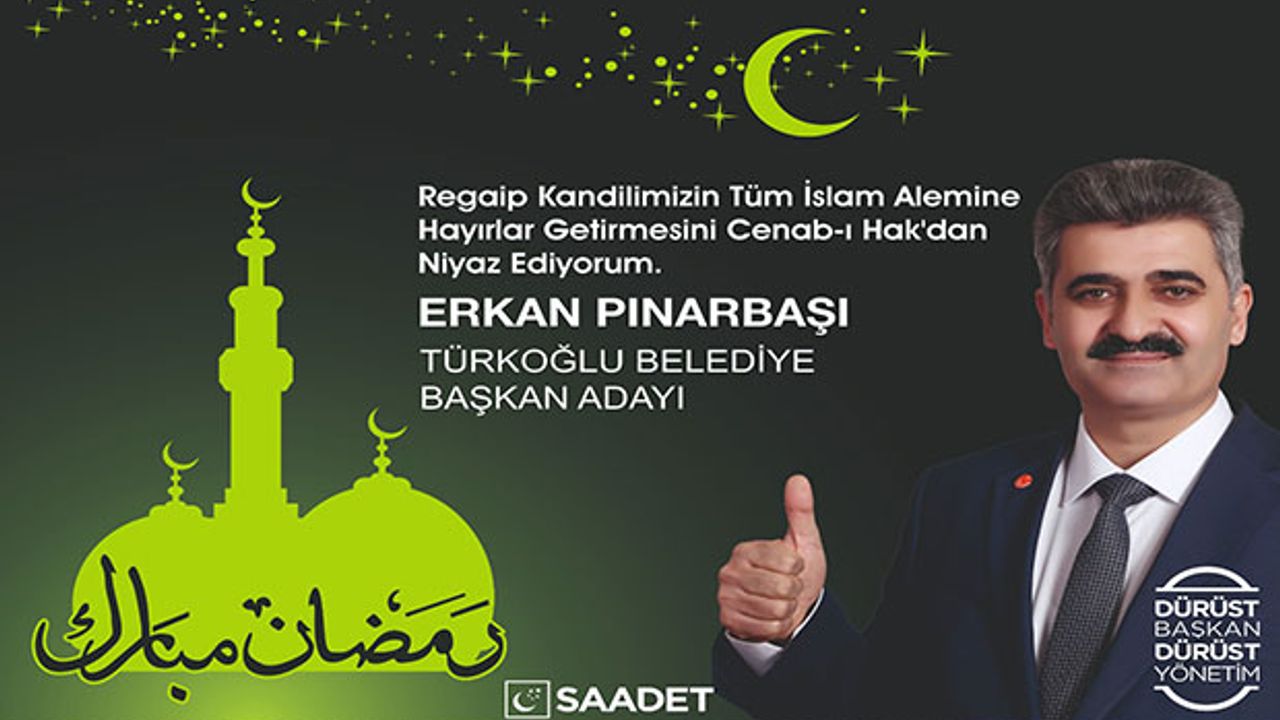 Erkan Pınarbaşı'dan Regaip Kandili Mesajı