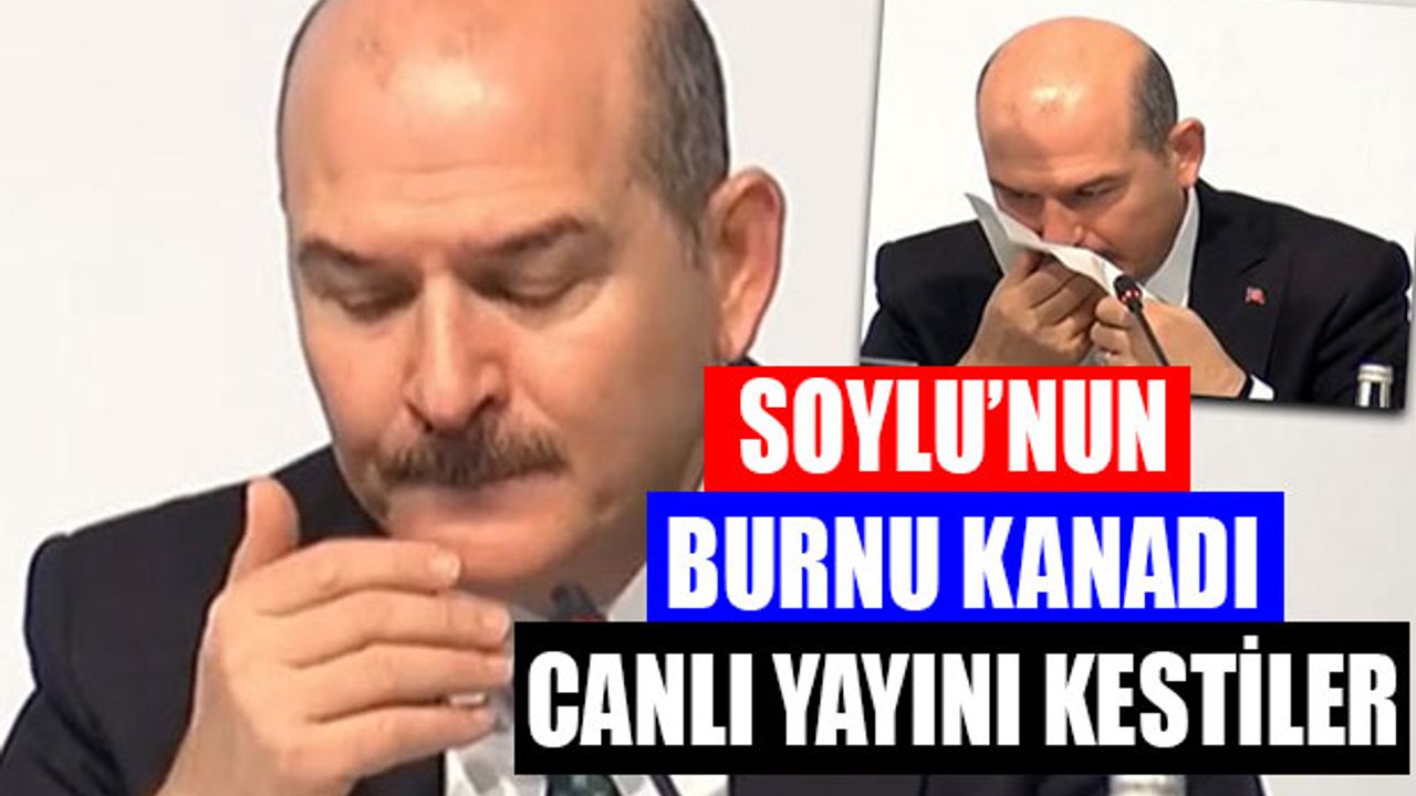 Bakan Soylu'nun Canlı Yayında Burnundan Kan Geldi