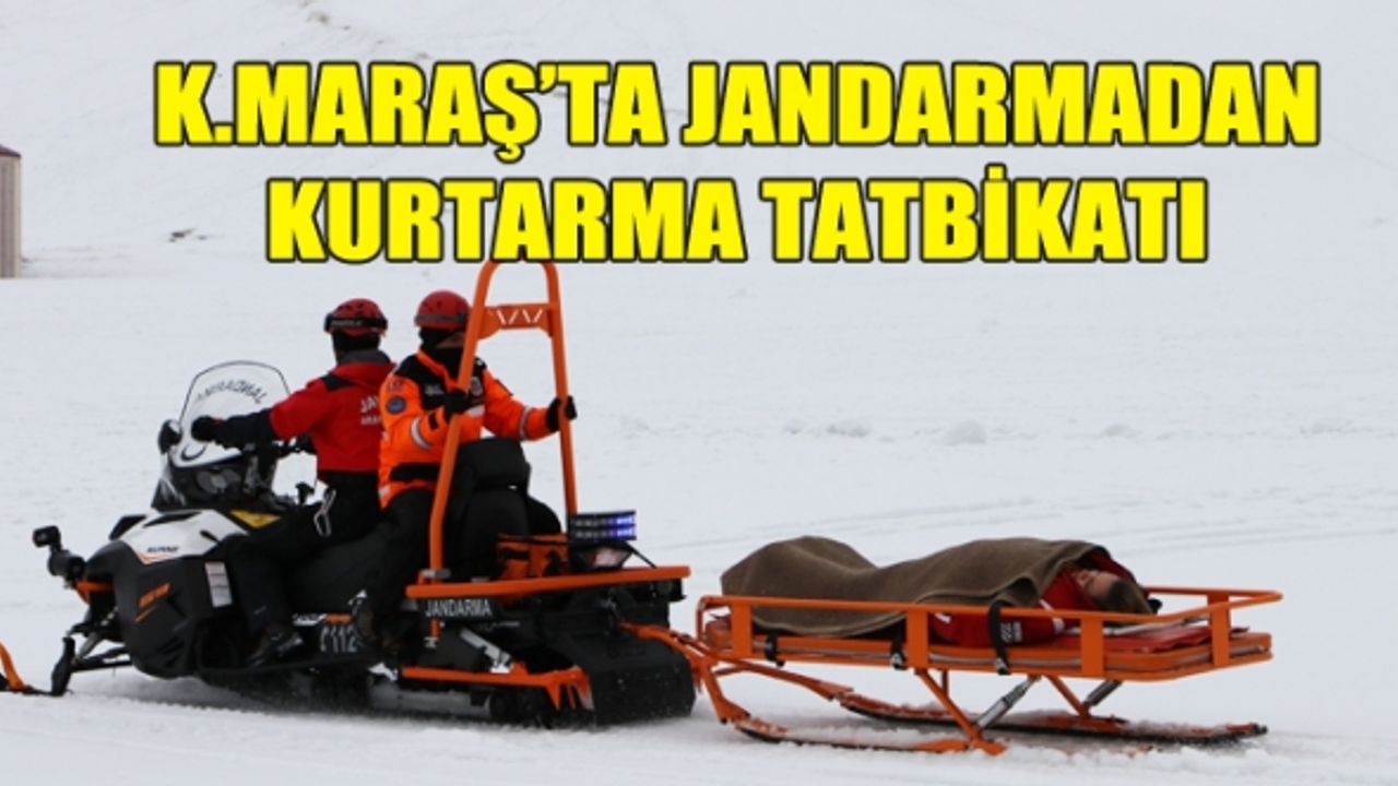 Kahramanmaraş'ta Kayak Merkezinde Kurtarma Tatbikatı