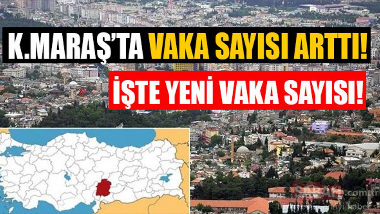 İşte Kahramanmaraş'ta Koronavirüs Vaka Sayısı