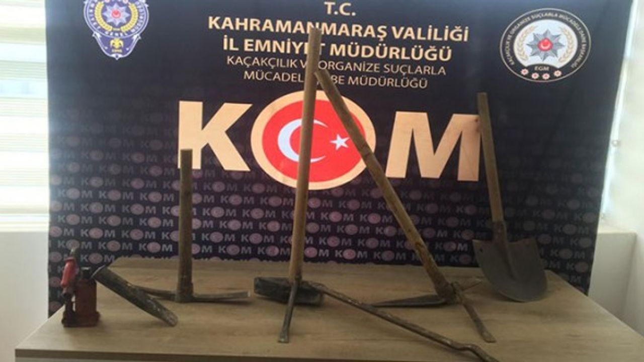 Kahramanmaraş'ta Kaçak Kazıya Geçit Yok: 3 Kişi Yakalandı