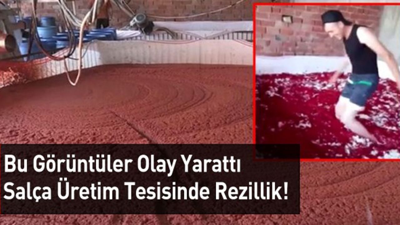 Salça Üretim Tesisinde Skandal Video: Mide Bulandırdı