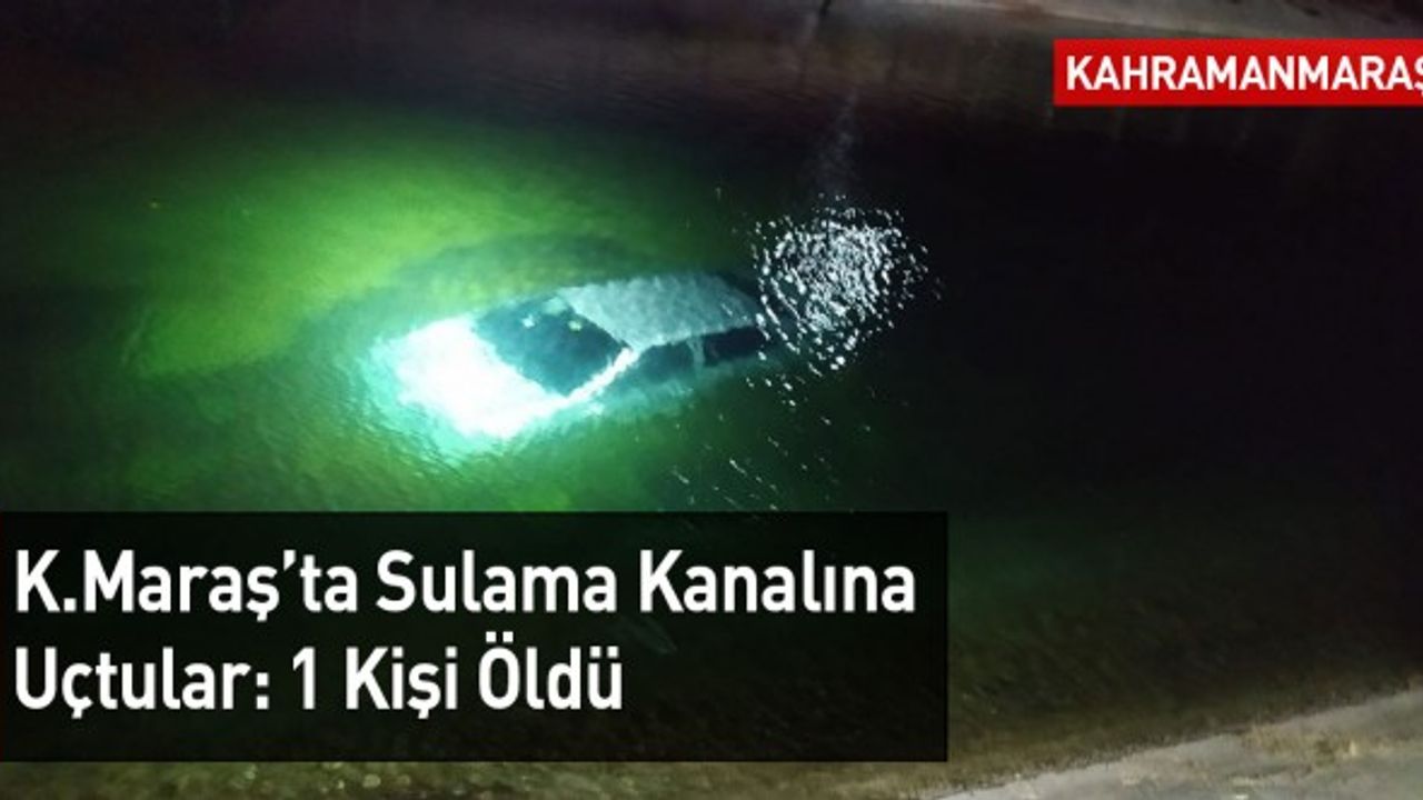 Kahramanmaraş'ta Otomobille Sulama Kanalına Uçtular