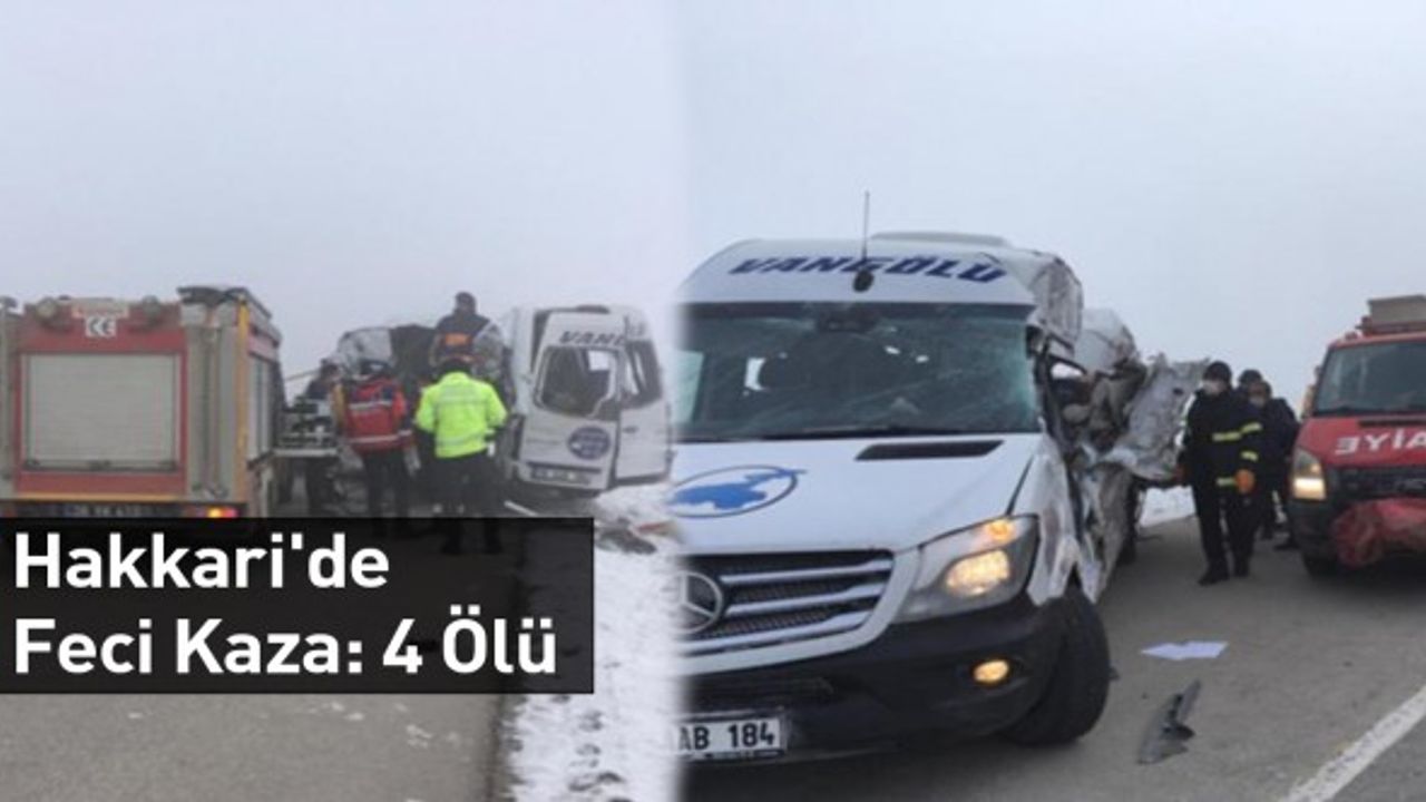 Hakkari'de Feci Kaza: 4 Ölü