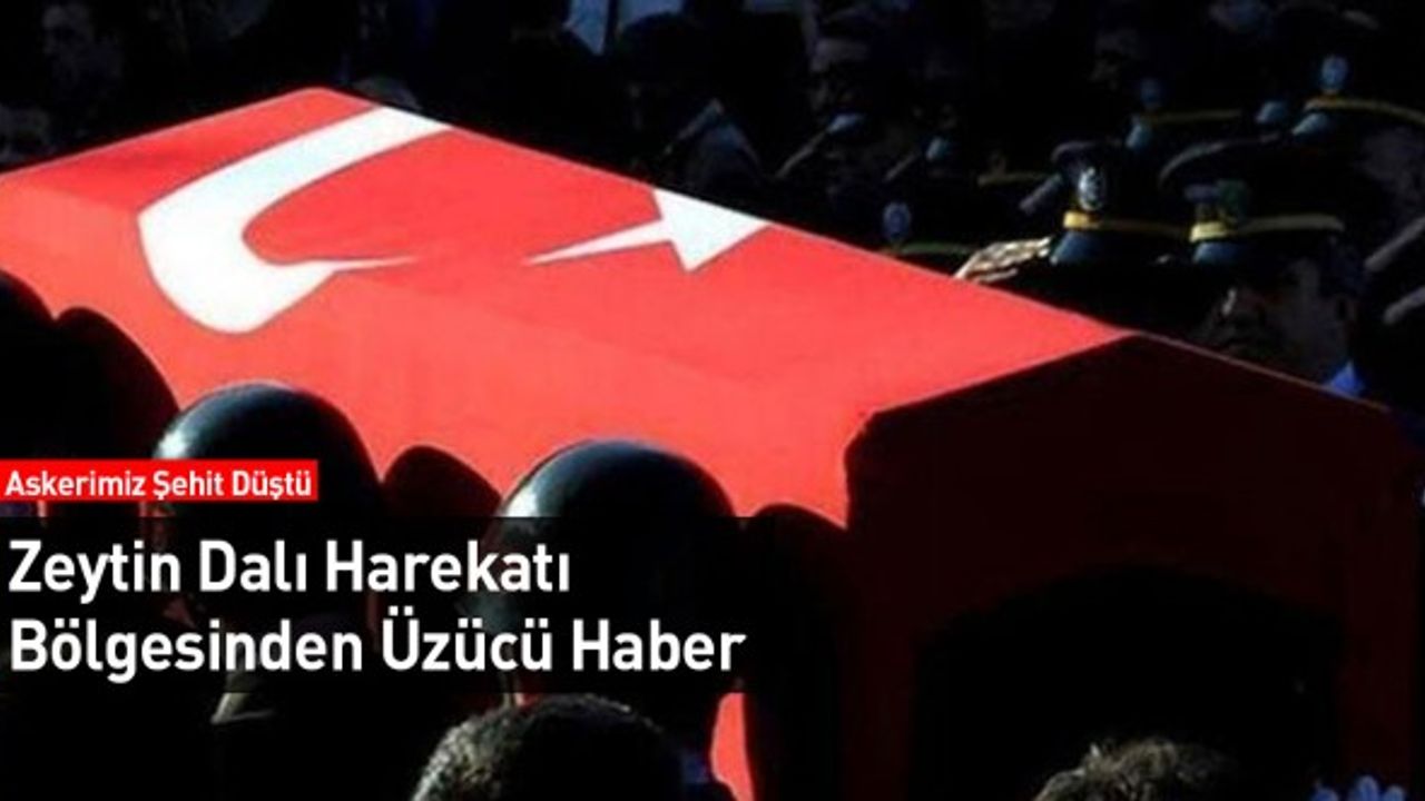 Zeytin Dalı Harekatı Bölgesinden Üzücü Haber