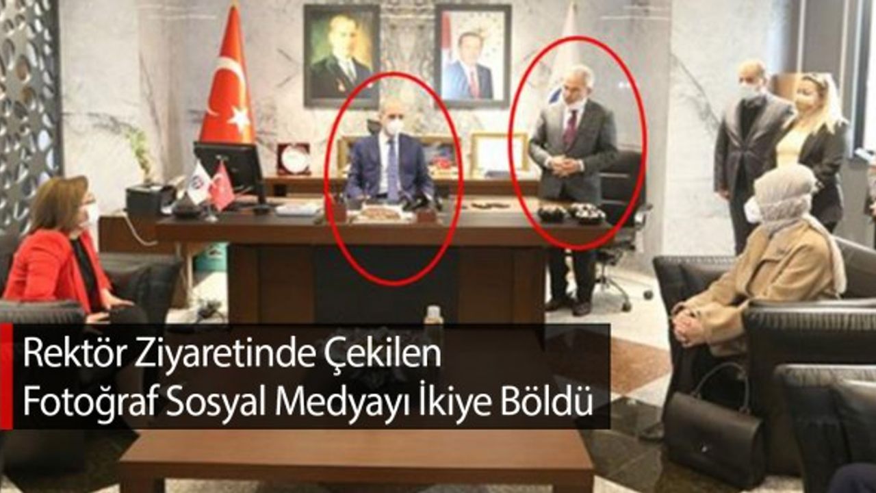 Rektör Ziyaretinde Çekilen Fotoğraf Sosyal Medyayı İkiye Böldü