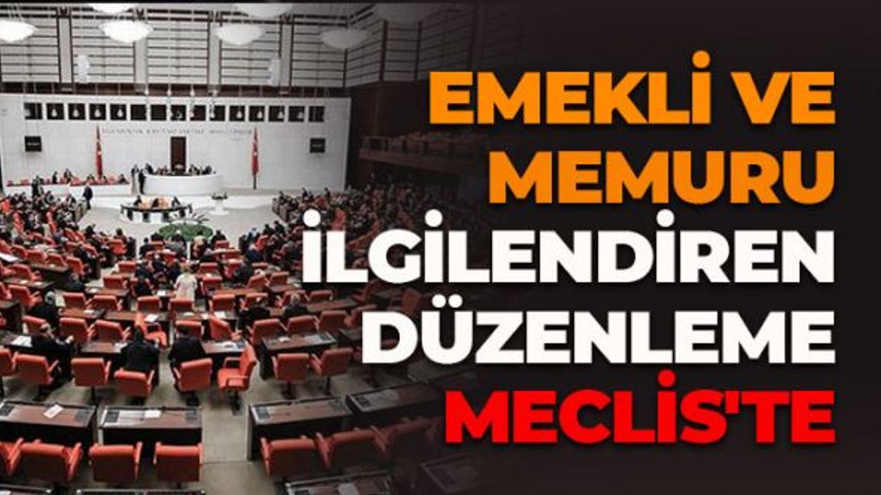 Emekli Ve Memuru İlgilendiren Düzenleme Meclis'te