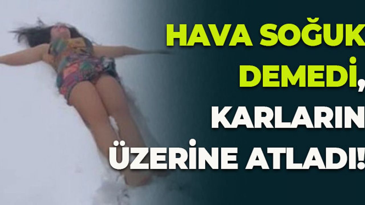 Hava Soğuk Demedi, Mayoyla Karların İçine Atladı