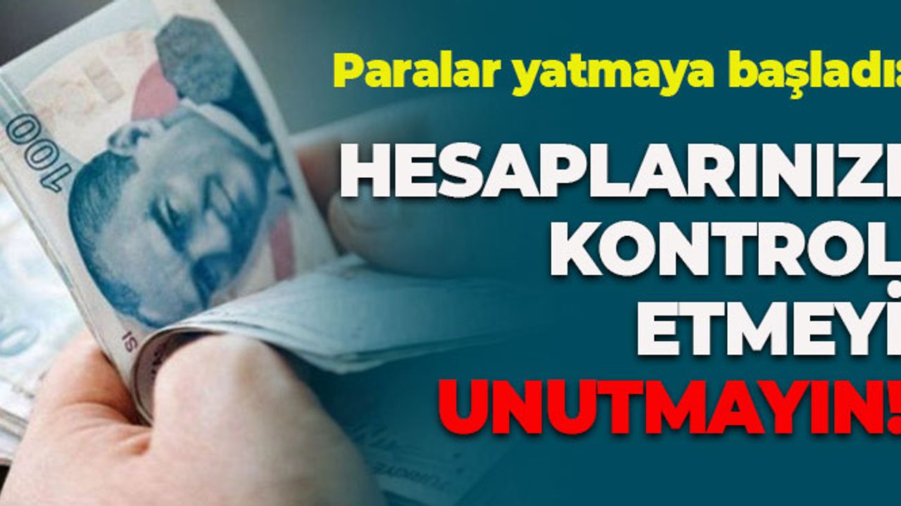 Bakan Müjdeyi Duyurdu: Hesaplara Yatıyor
