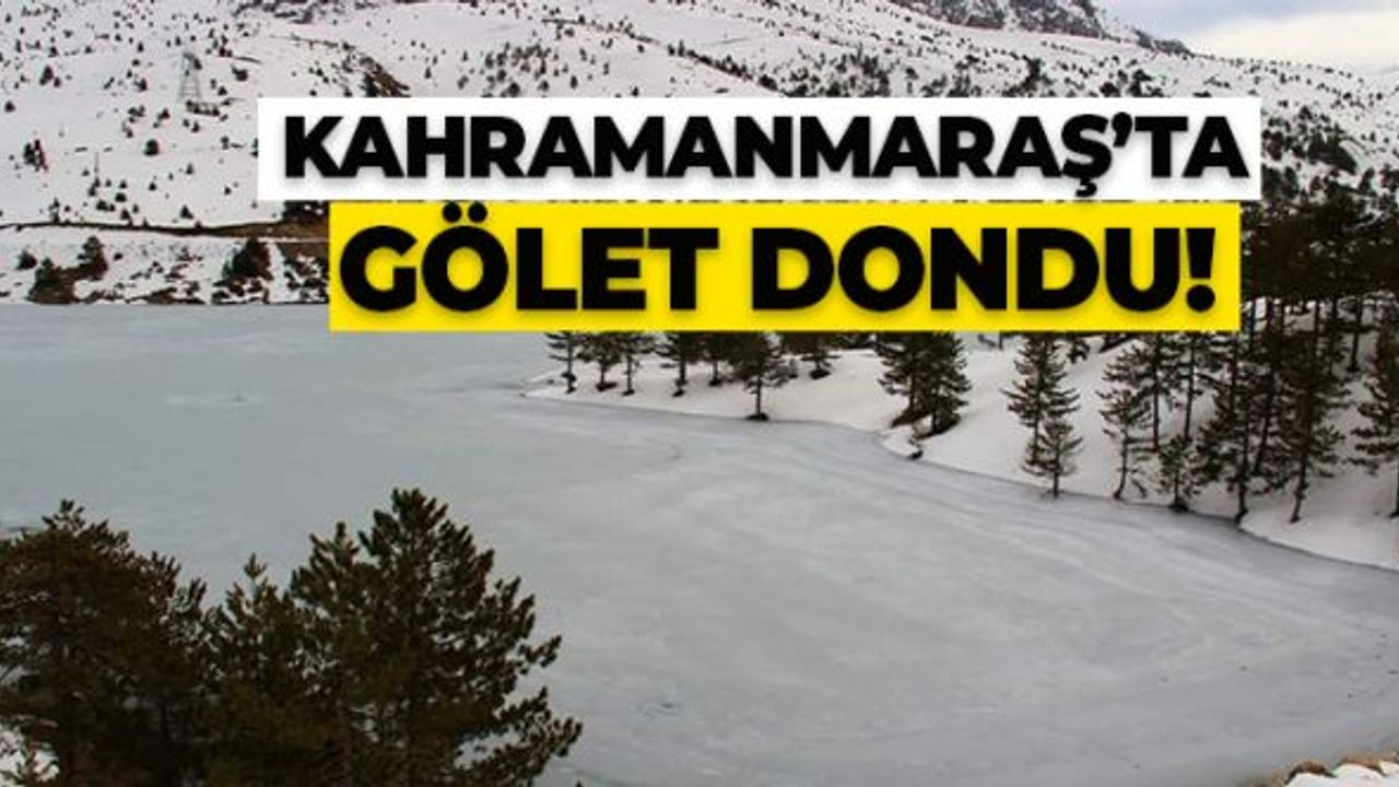 Kahramanmaraş'ın Sibiryası'nda Gölet Dondu