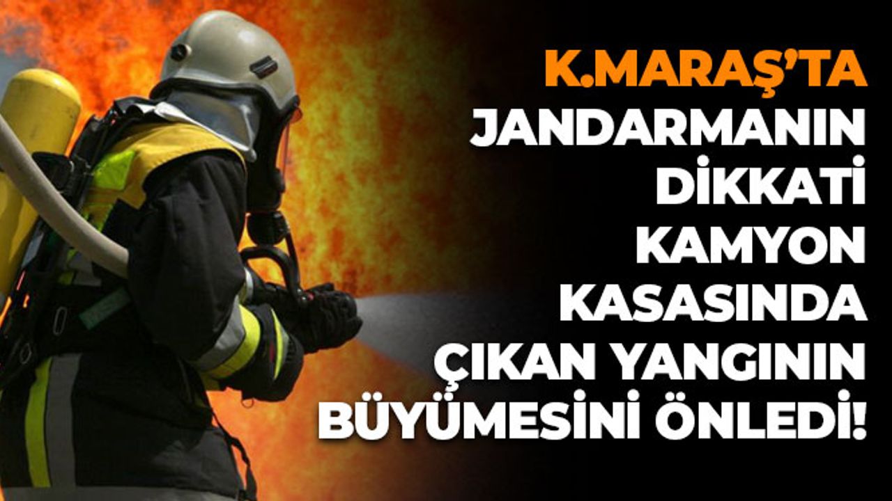 Kahramanmaraş'ta Pamuk Yüklü Kamyonun Kasasında Yangın Çıktı