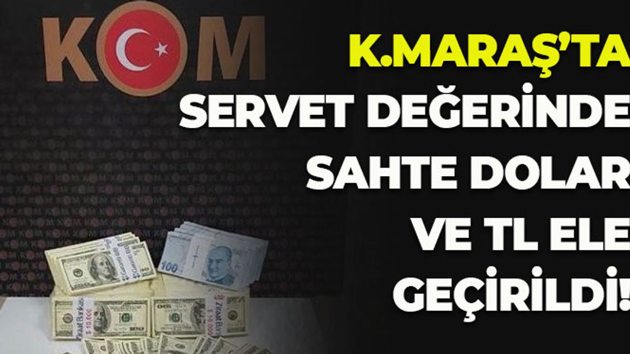 Kahramanmaraş'ta Servet Değerinde Sahte Dolar ve TL Ele Geçirildi