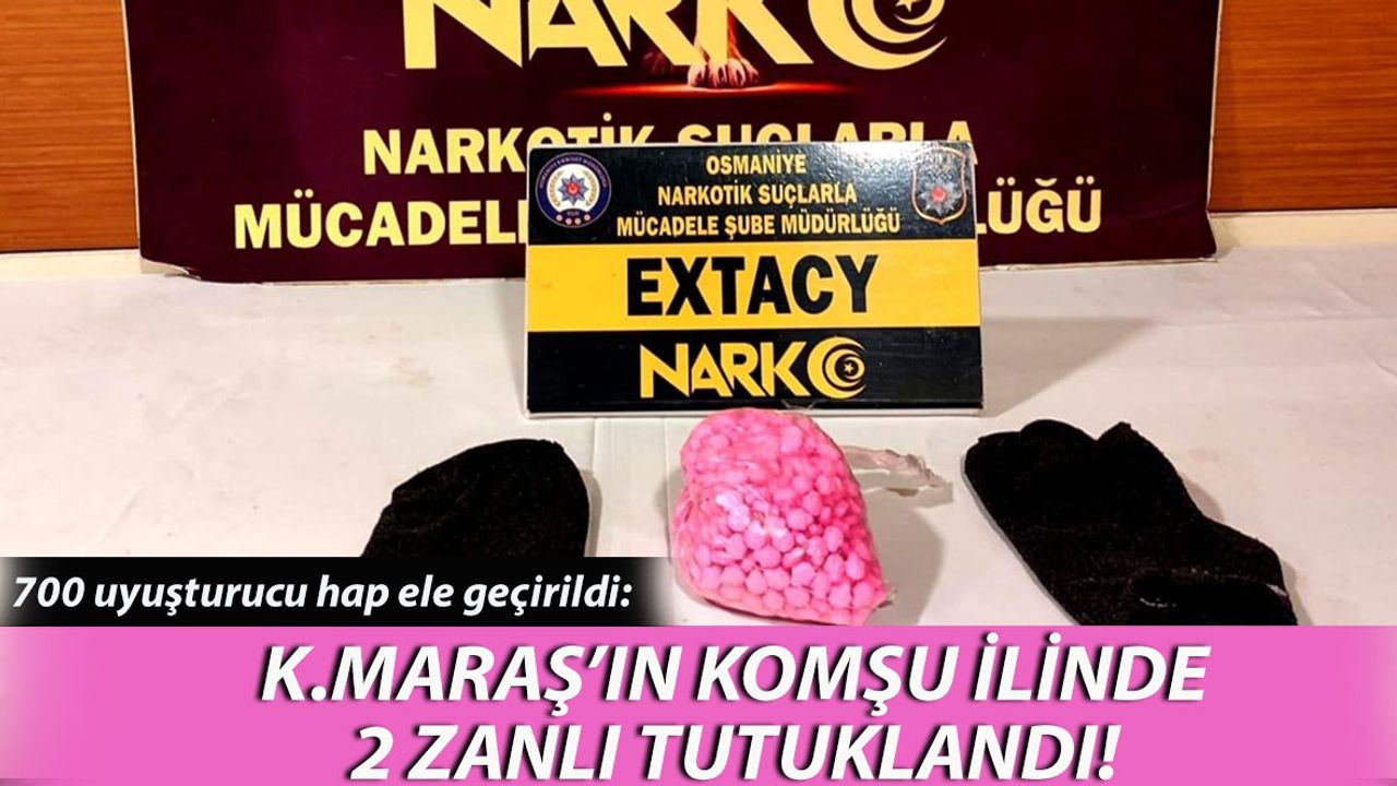 Kahramanmaraş'ın Komşu İlinde Uyuşturucu Hapla Yakalanan 2 Zanlı Tutuklandı