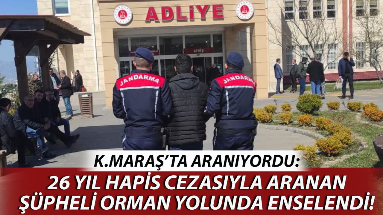 Kahramanmaraş'ta 26 Yıl Hapis Cezasıyla Aranıyordu Orman Yolunda enselendi