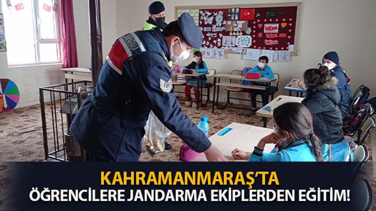 Kahramanmaraş'ta Jandarma Ekipleri Öğrencilere Trafik Eğitimi Verdi