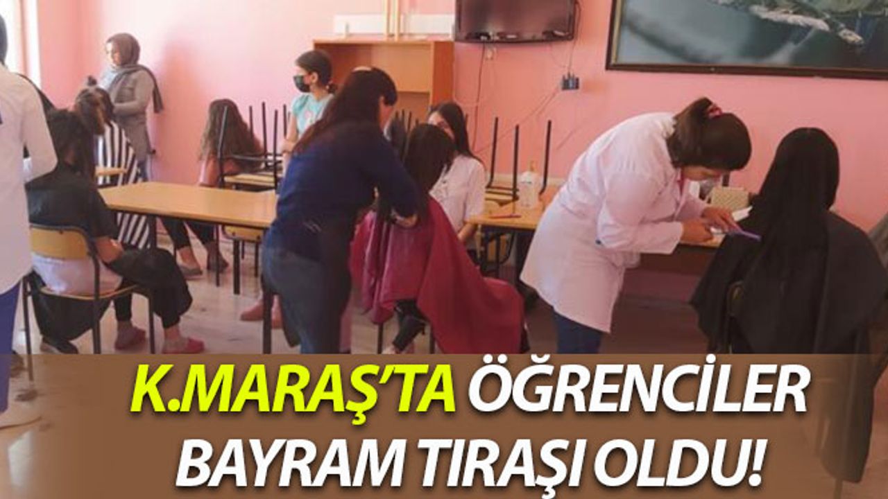 Kahramanmaraş'ta Ücretsiz Öğrencilere Bayram Tıraşı Yapıldı