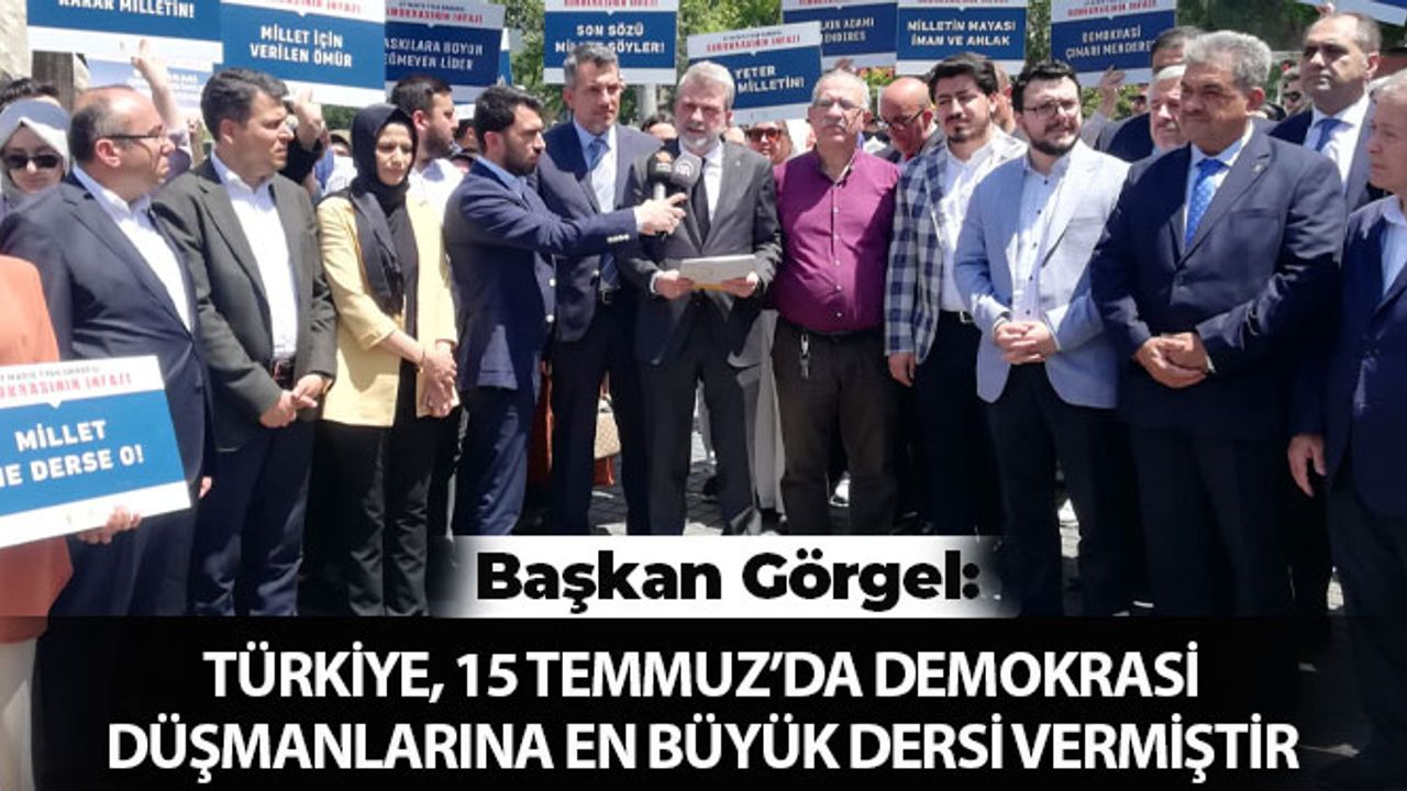Başkan Görgel'den, 27 Mayıs Demokrasi Darbesi Yıl Dönümü Basın Açıklaması