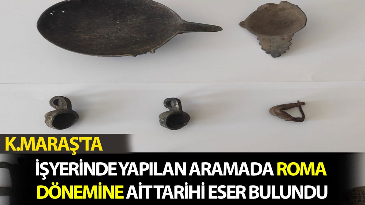 Kahramanmaraş'ta Roma Dönemine Tarihi Eser Bulundu