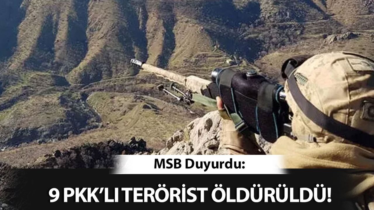 Pençe-Kilit Operasyonu'nda 9 PKK'lı Terörist Öldürdü