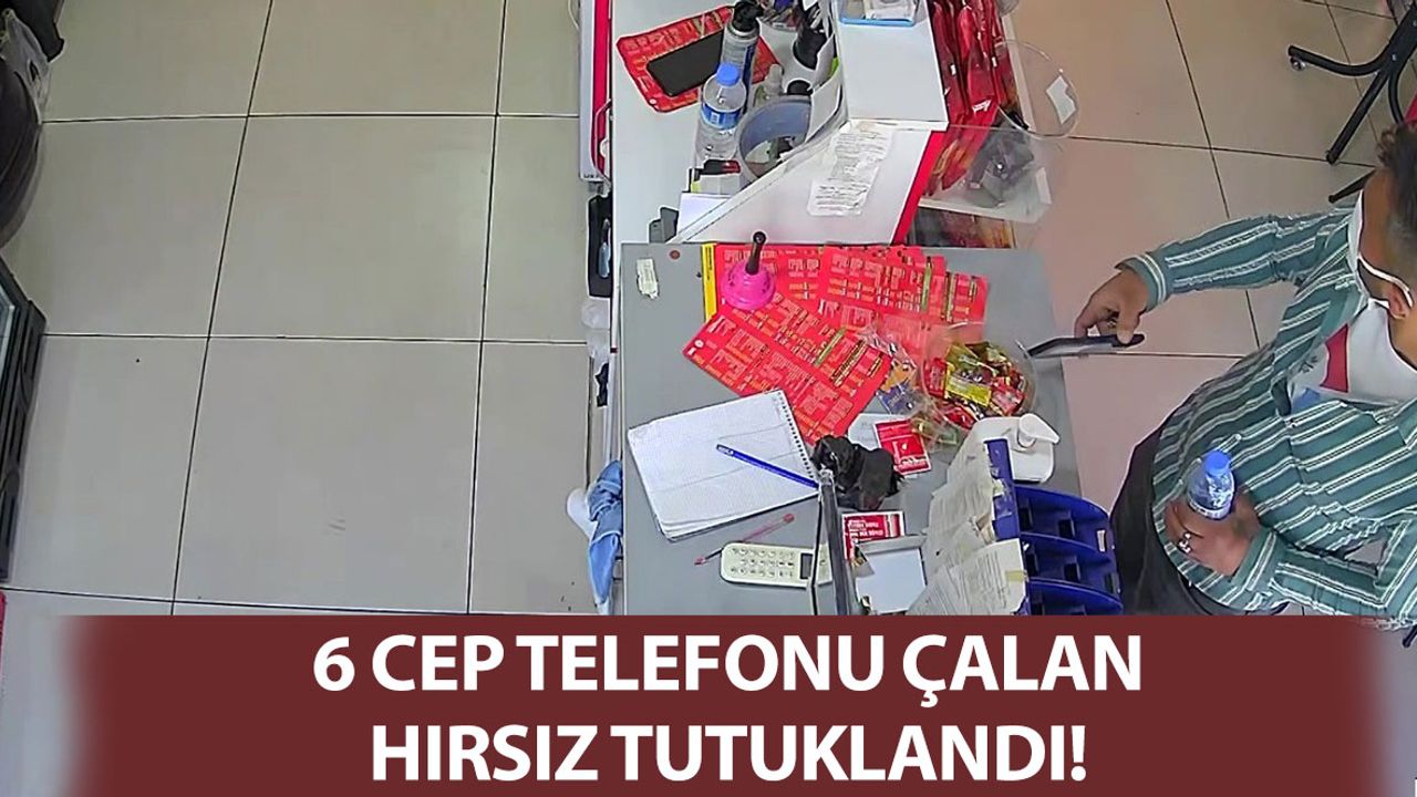 6 Cep Telefonu Çalan Hırsız Tutuklandı