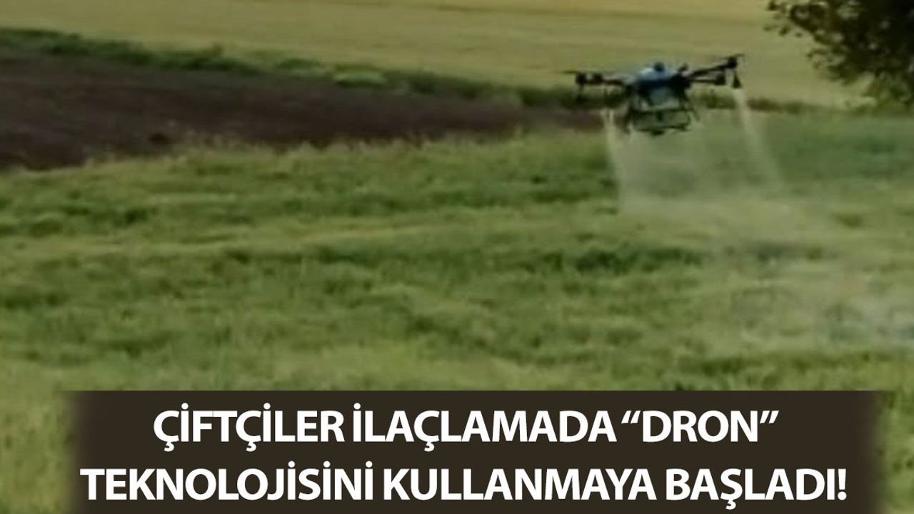 Elbistan Çiftçisi Zirai İlaçlamada ‘Dron’ Teknolojisi İle Tanıştı