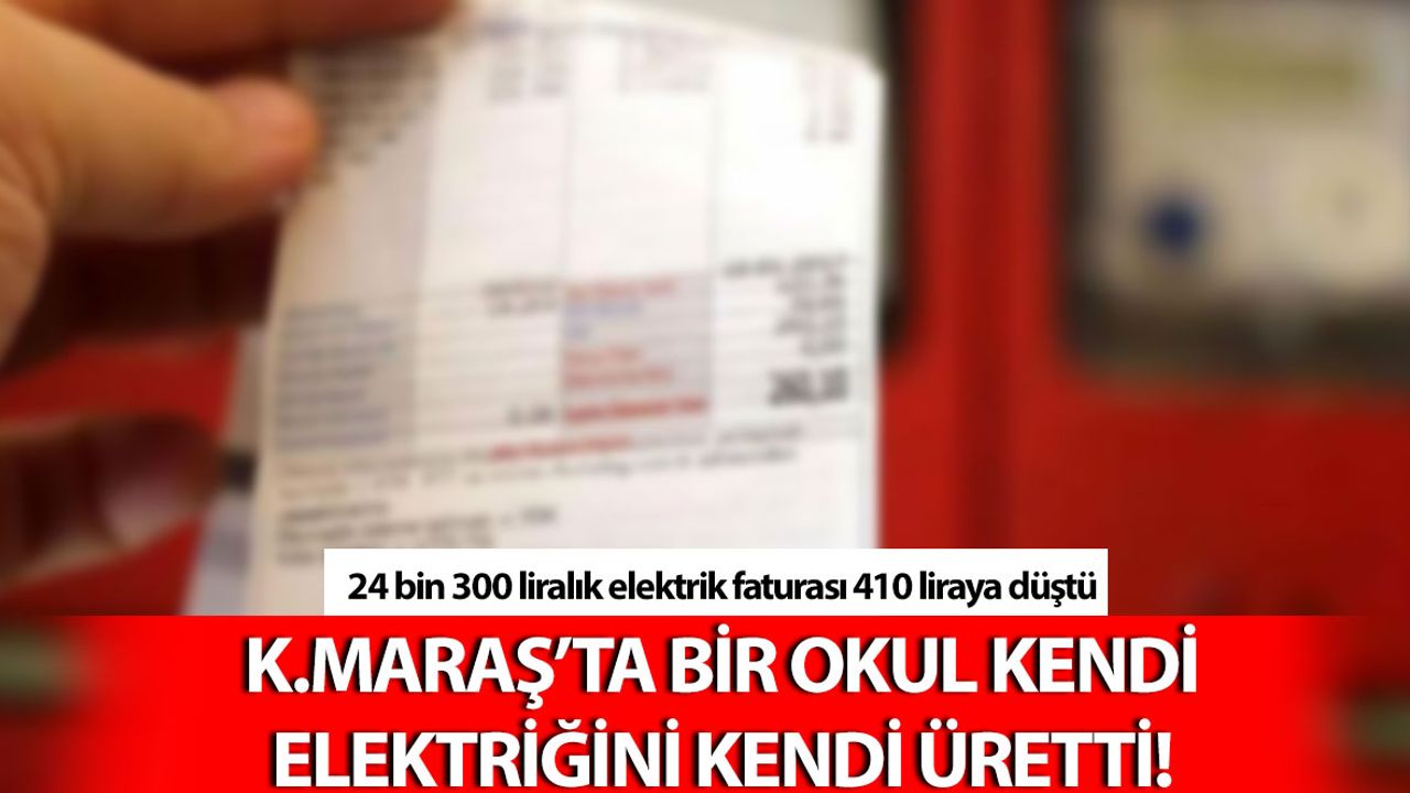 Kahramanmaraş'ta Bir Okul Kendi Elektriğini Kendi Üretti