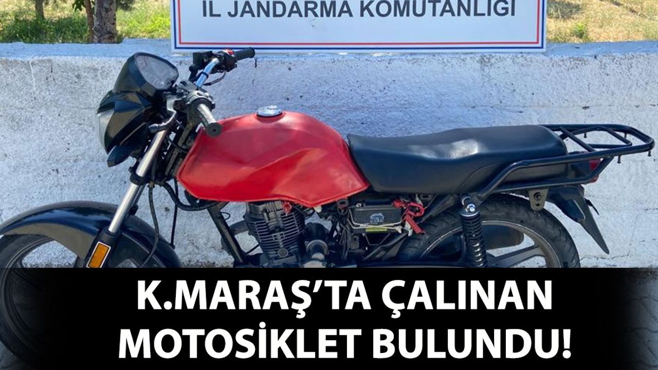 Kahramanmaraş'ta Çalınan Motosiklet 7 Ay Sonra Bulundu