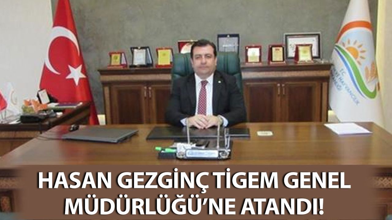 TİGEM Genel Müdürlüğü'ne Kahramanmaraşlı Gezginç Atandı