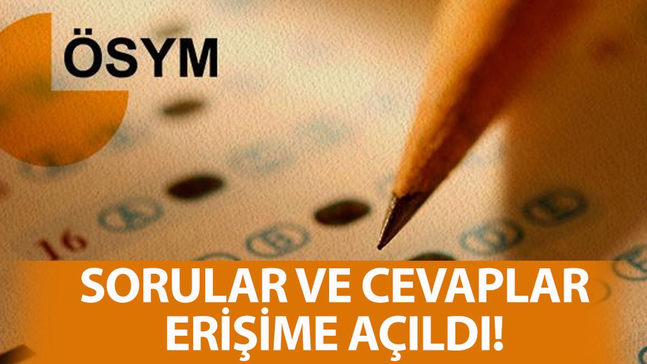 YKS Soru Kitapçıkları ve Cevap Anahtarları