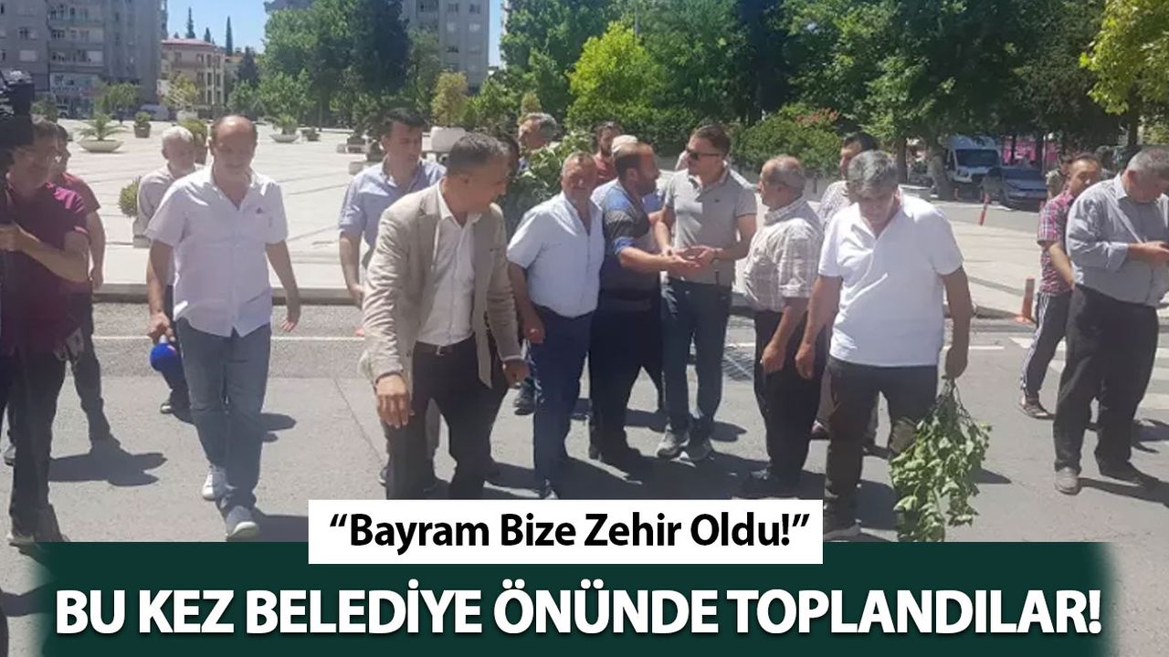 Kahramanmaraş'ta Çiftçiler Bu Kez Belediye Önünde Toplandı