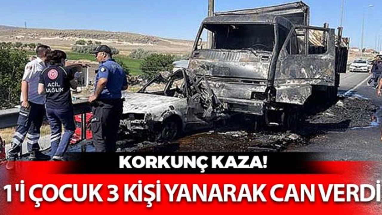 Korkunç Kaza: 1'i Çocuk 3 Kişi Yanarak Can Verdi