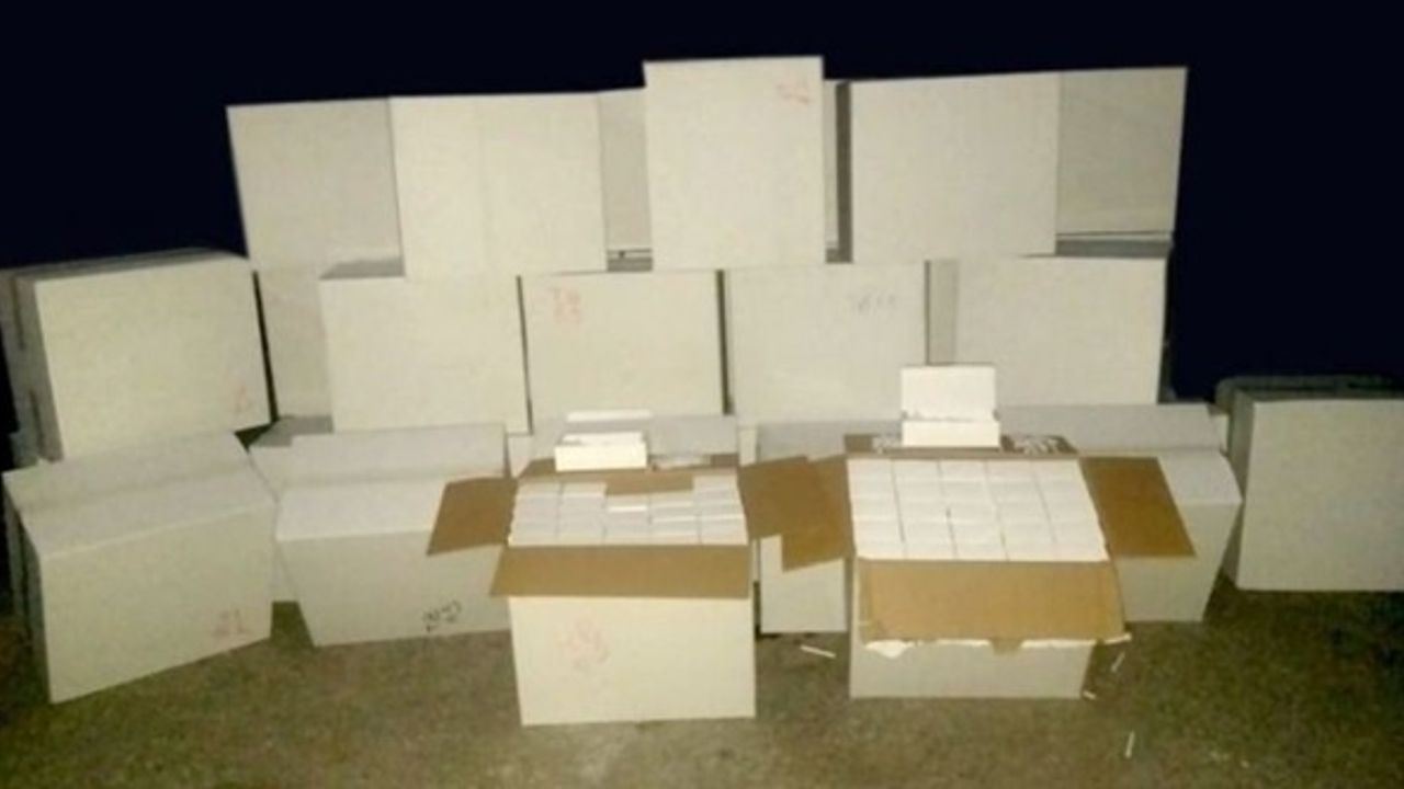 1 milyon 770 bin gümrük kaçağı makaron ele geçirildi!