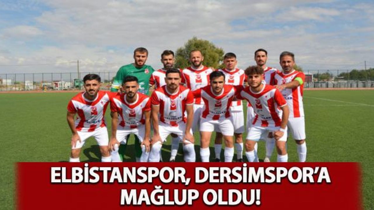 Elbistanspor, Dersimspor'a mağlup oldu!