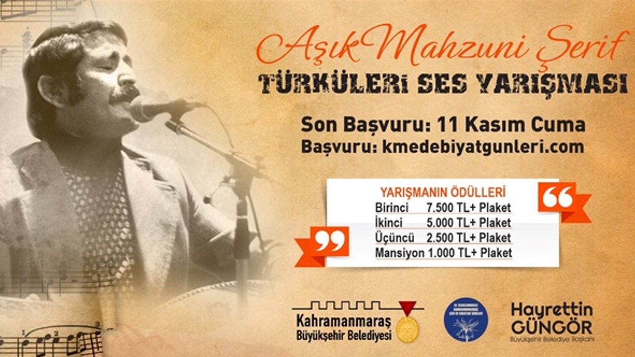 Kahramanmaraş'ta ses yarışması başvuruları başladı!