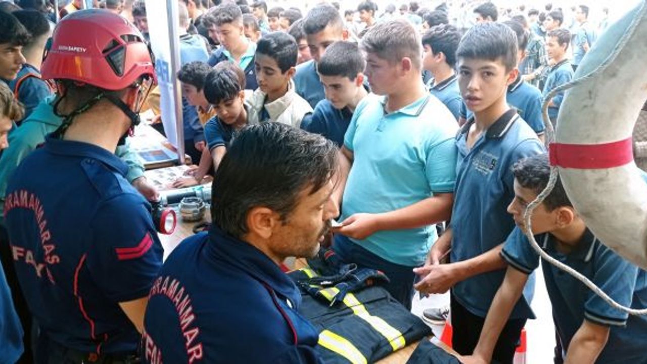 Kahramanmaraş’ta öğrenciler afetlere karşı bilinçlendiriliyor