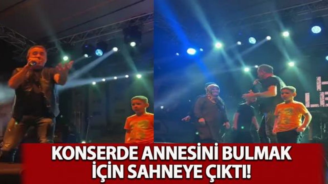 Konserde kaybolan çocuk annesini bulmak için sahneye çıktı!
