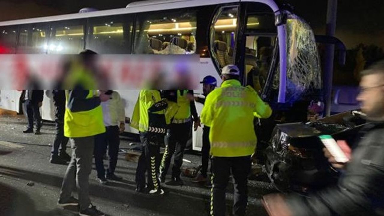 Otobüsün karıştığı zincirleme trafik kazasında 1 kişi yaralandı!
