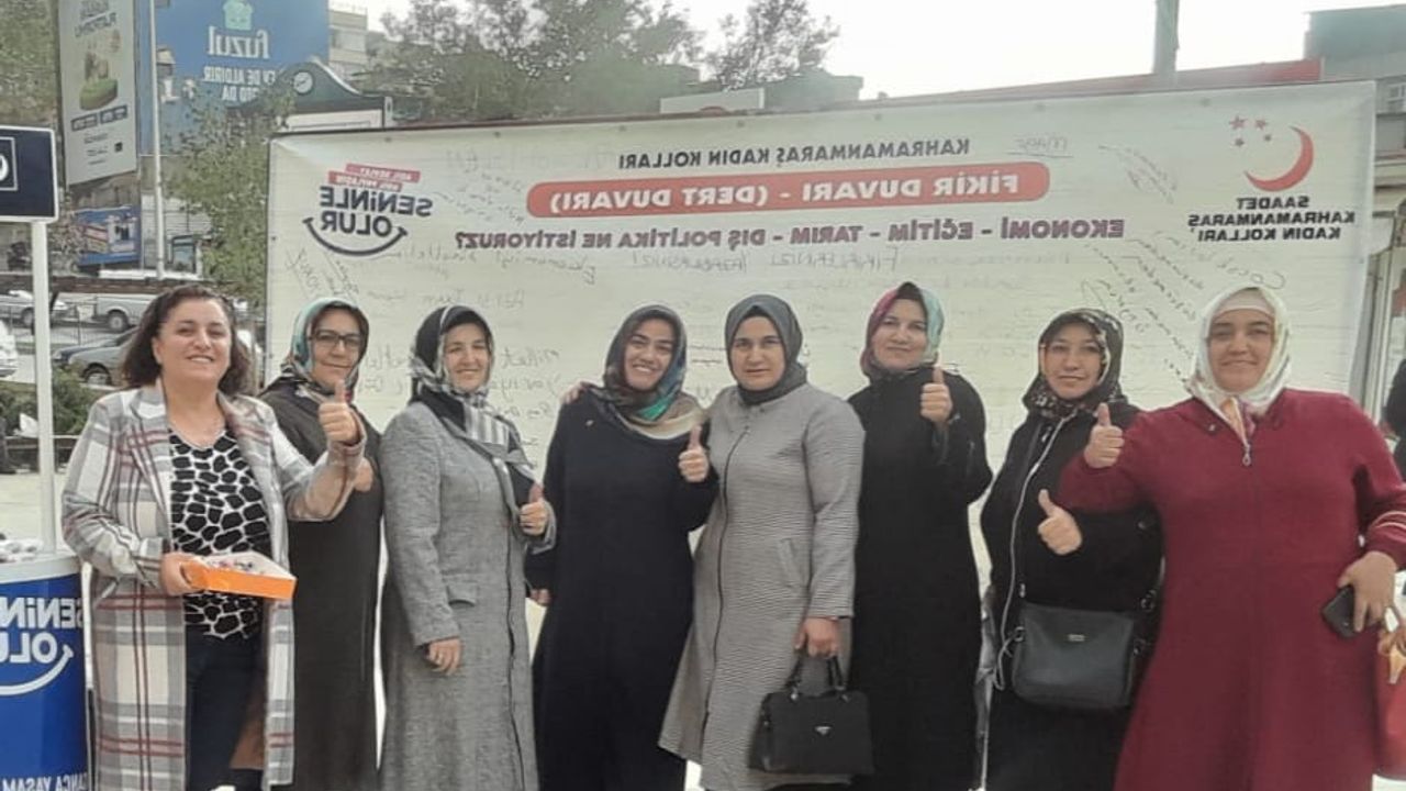 Kahramanmaraş’ta Saadetli kadınlarından ‘Fikir Duvarı’ çalışması