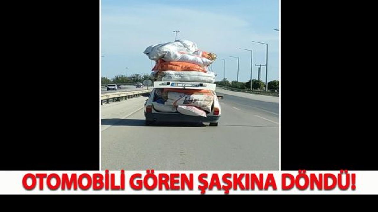 Seyir halindeki otomobili görenler şaşırdı!