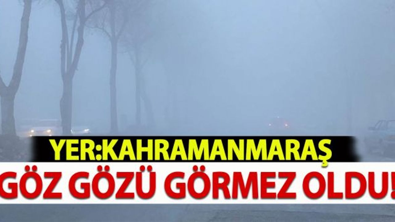Kahramanmaraş'ta sis sürücülere zor anlar yaşattı!