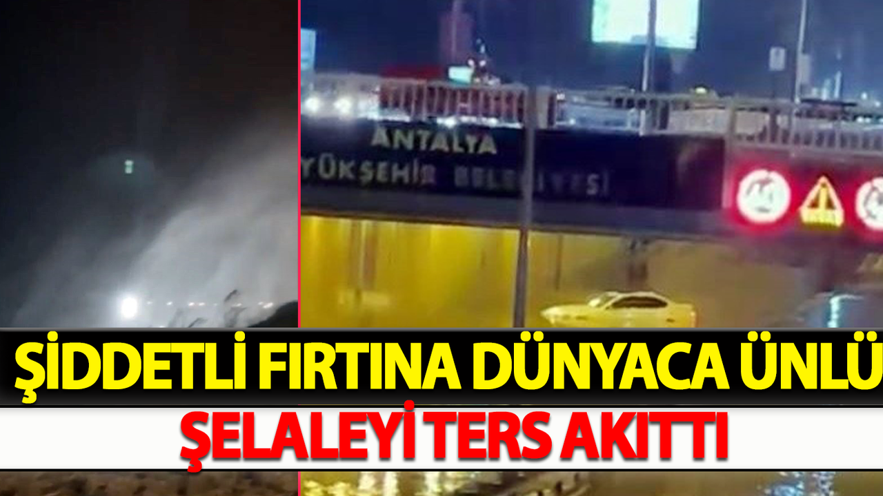 Şiddetli Fırtına Dünyaca Ünlü Şelaleyi Ters Akıttı