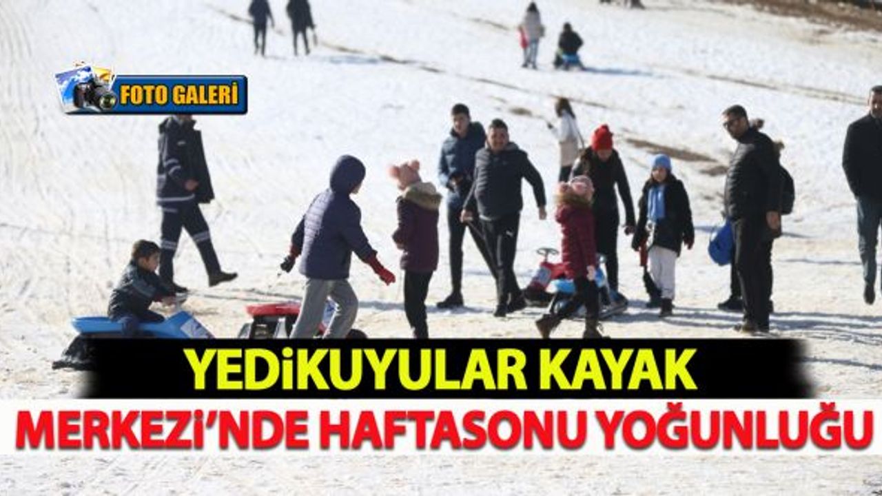 Yedikuyular Kayak Merkezi'nde haftasonu yoğunluğu