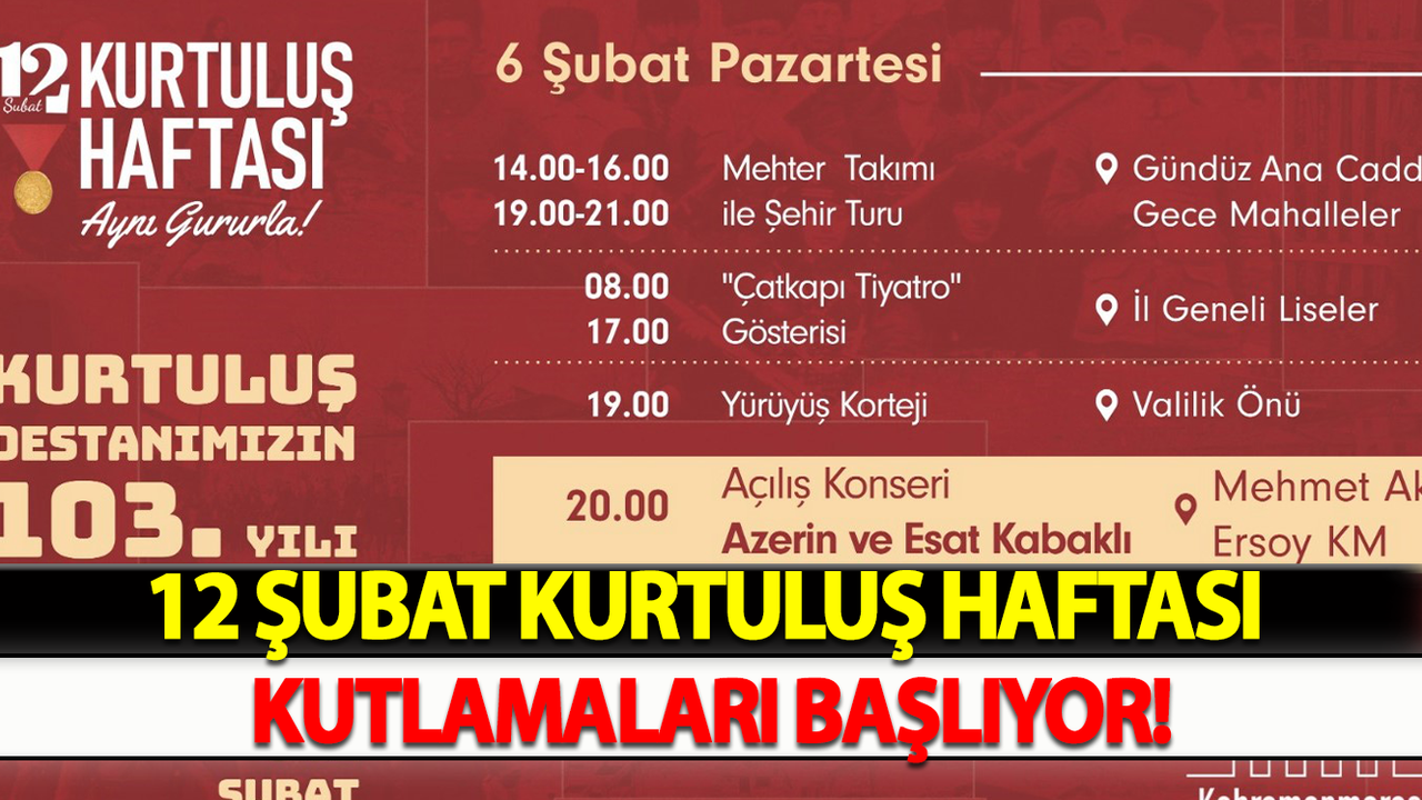 12 Şubat Kurtuluş Haftası Kutlamaları Başlıyor!