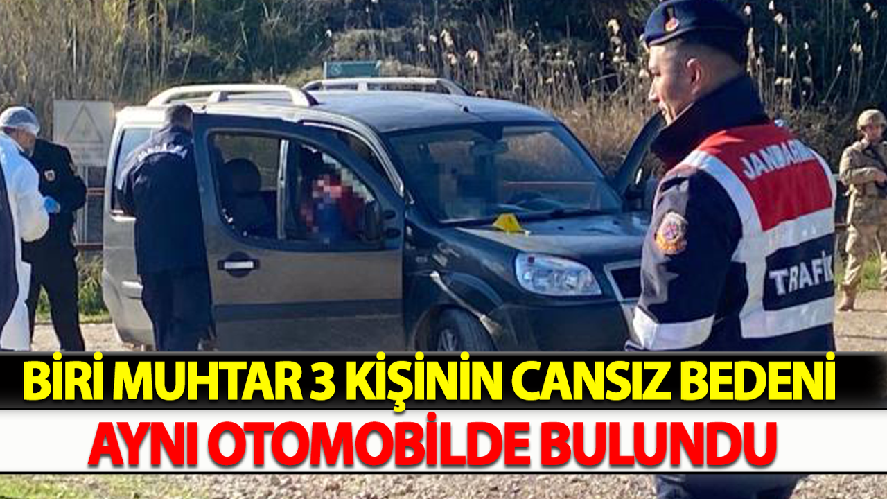 Biri Muhtar 3 Kişinin Cansız Bedeni Aynı Otomobilde Bulundu