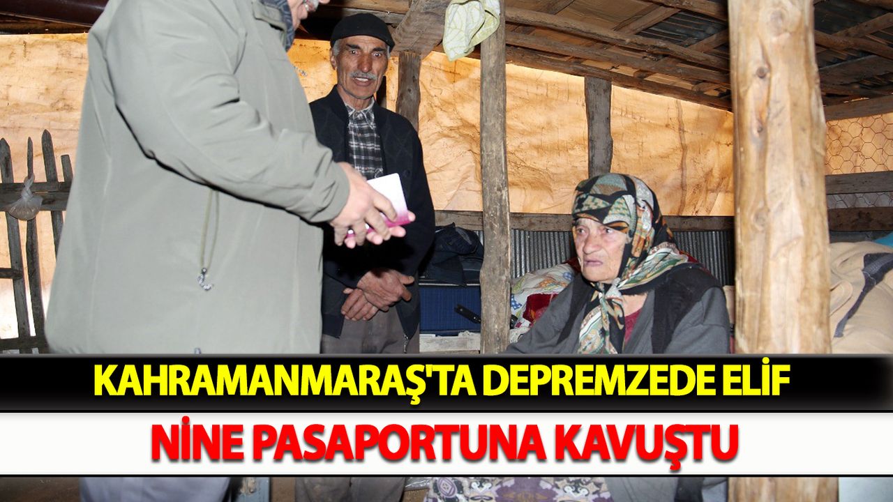 Kahramanmaraş'ta Depremzede Elif nine pasaportuna kavuştu