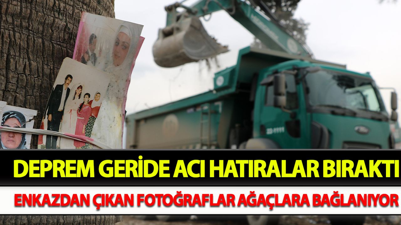 Deprem geride acı hatıralar bıraktı: Enkazdan çıkan fotoğraflar ağaçlara bağlanıyor