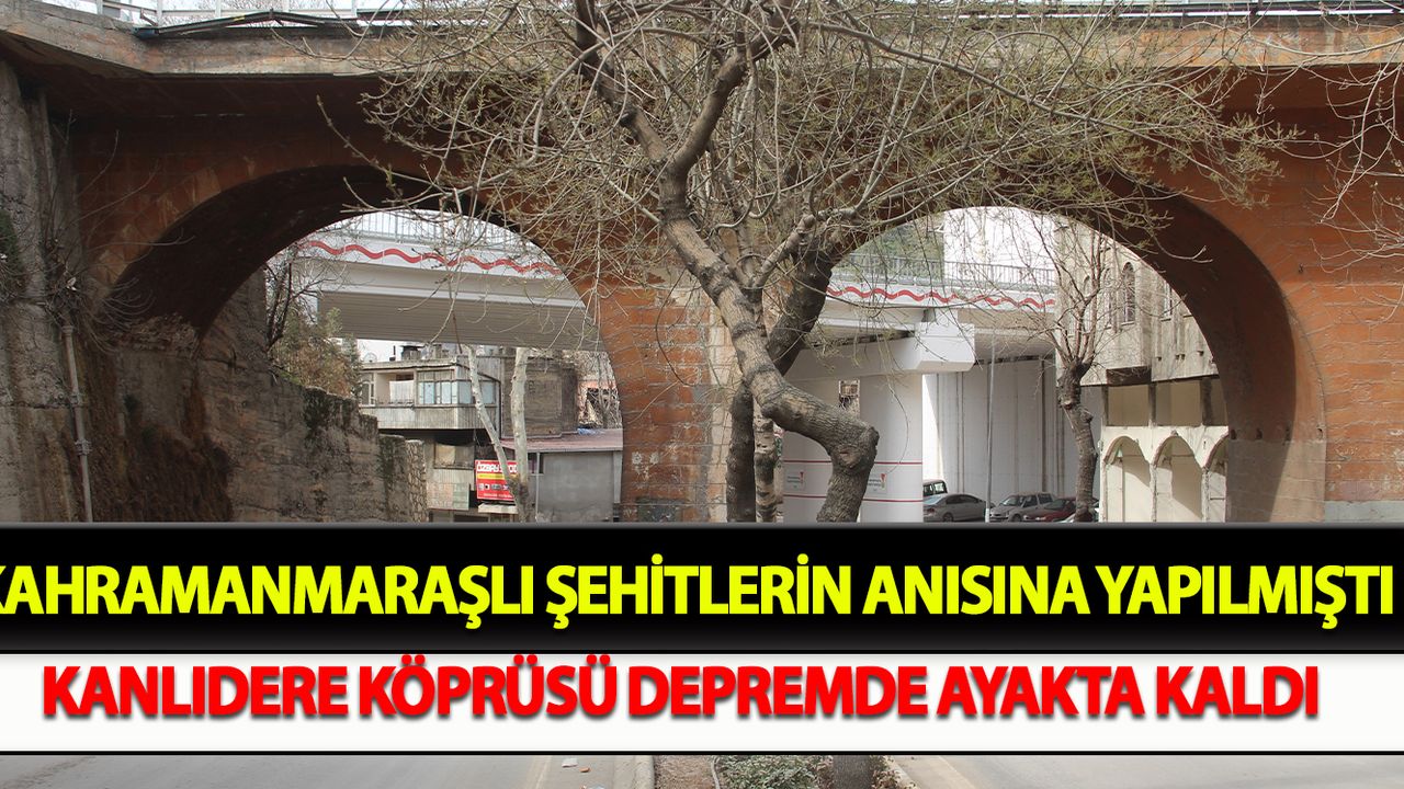Kahramanmaraşlı şehitlerin anısına yapılmıştı, "Kanlıdere Köprüsü" depremde ayakta kaldı