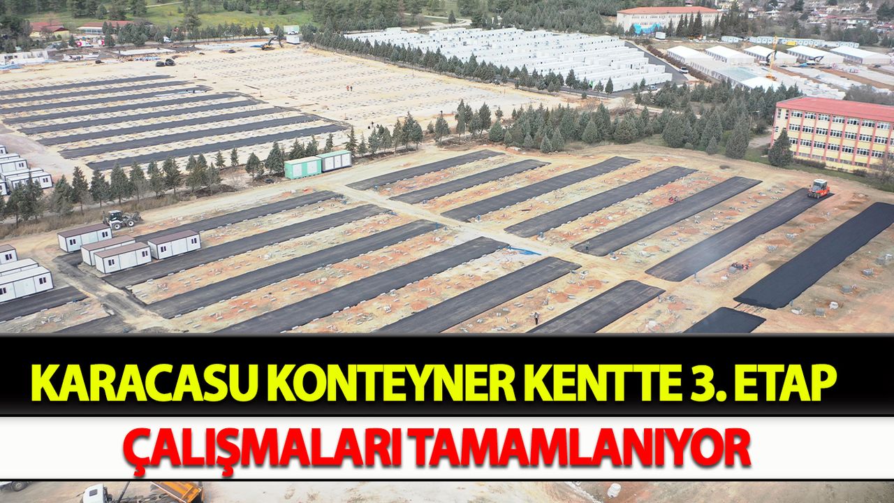 Karacasu Konteyner Kentte 3. Etap Çalışmaları Tamamlanıyor