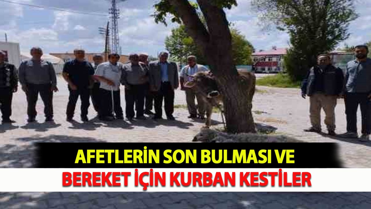 Afetlerin son bulması ve bereket için kurban kestiler