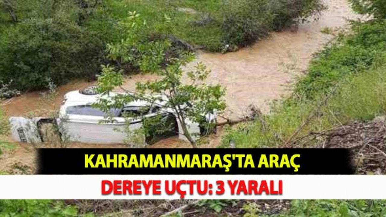 Kahramanmaraş'ta Araç Dereye Uçtu: 3 Yaralı